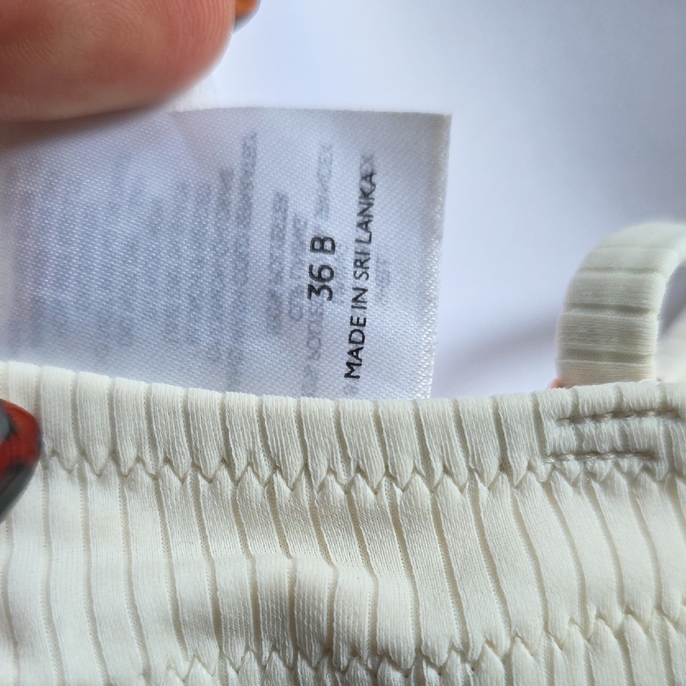 Shade & Shore White Ribbed Bra Top - Picture 3 of 4